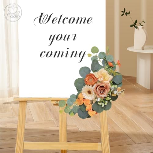 Artificial Wedding Arch Flowers Set of 2 Orange