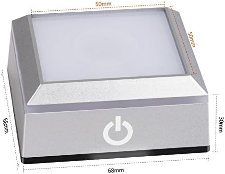 ERWEI LED Light Base for Crystal 3D Glass Art Colorful Lighted Square Stand Display Plate