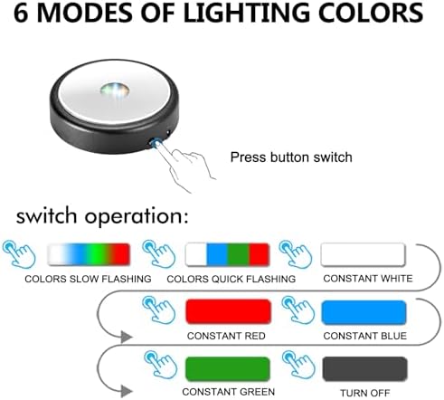 IFOLAINA Multicolor LED Light Base Display Stand Pedestal