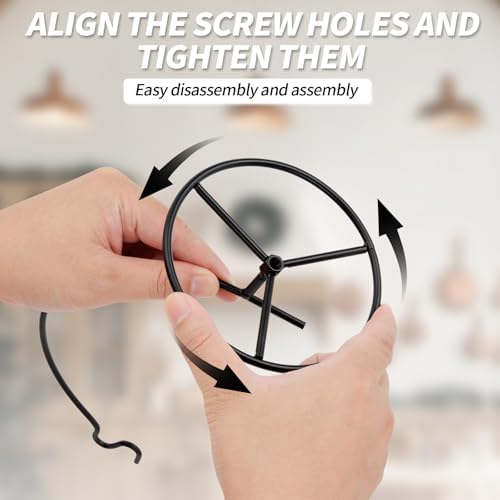 11 Inch Black Glass Ball Hanger for Air Plants and Terrariums