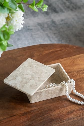 A B Home Beige Marble Decorative Box 1