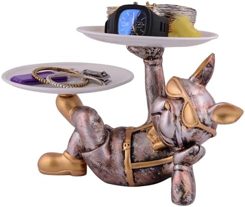 Cute Cool Dog Statue for Home Decor - Resin Sculpture