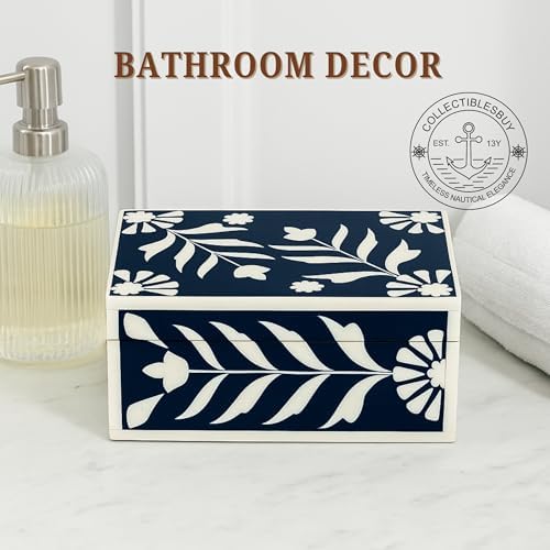 Vintage Look Handmade Bone Inlay Decorative Storage Box