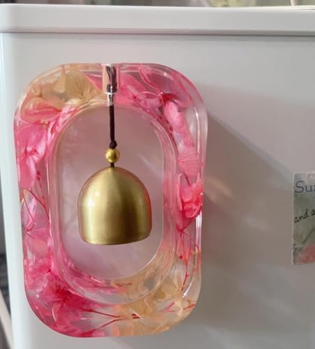 Handmade Dried Flower Resin Door Bell with Magnetic Attachment