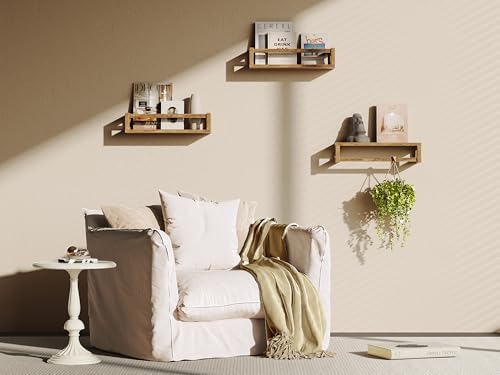 TidyCorner Thick Floating Shelves Walnut Brown