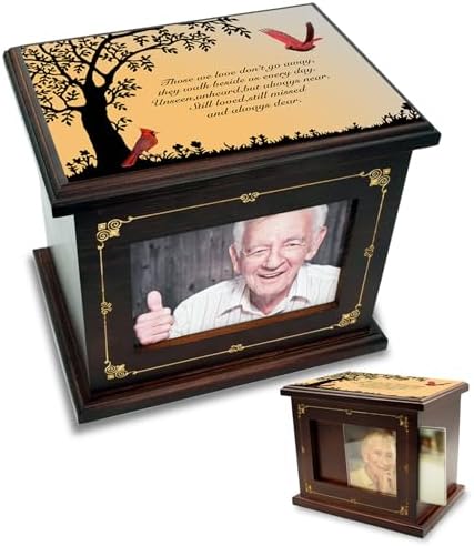 Tree of Life Wooden Cremation Urn for Ashes