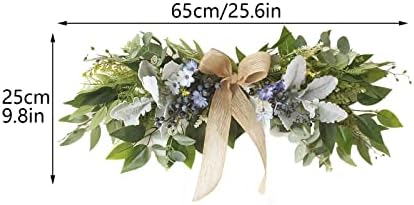 Artificial Eucalyptus Swag with Daisy Flowers 256in Decor