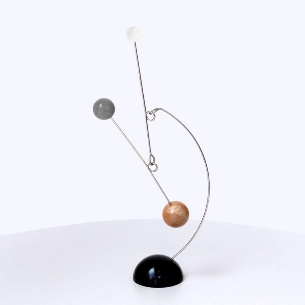 Wood and Steel Tabletop Mobiles Mid-Century Modern Design