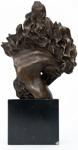 Bronze Horse Head Sculpture with Marble Base