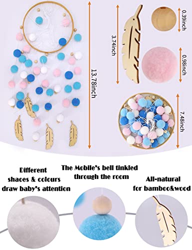 AONTUS Baby Crib Mobiles Wooden Wool Beads for Boys Girls Bed Room Decor