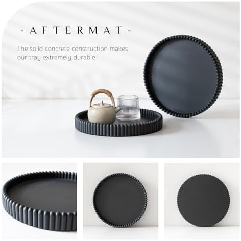 Concrete Black Coffee Table Decor Tray 1