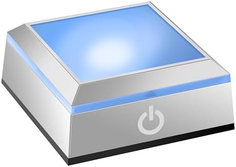 ERWEI LED Light Base for Crystal 3D Glass Art Colorful Lighted Square Stand Display Plate