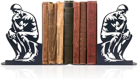 The Thinker Metal Bookends Sculptural Set