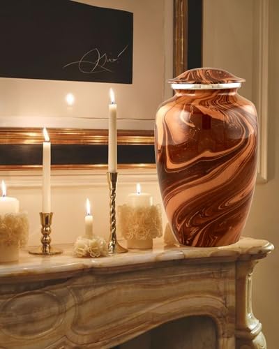Wood Textured Urn with Velvet Bag 105 Inches