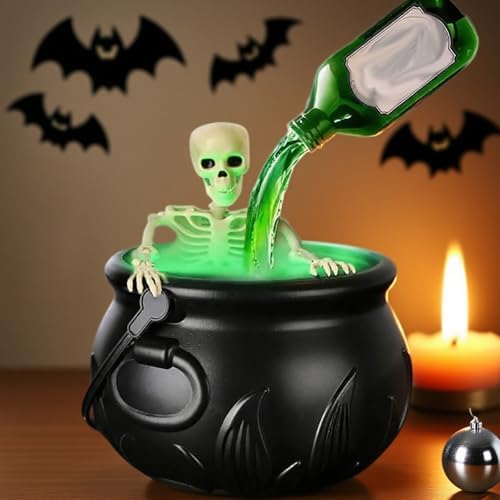 HERLYMO Halloween Decorative Bowls with Floating Bottles and Diffuser