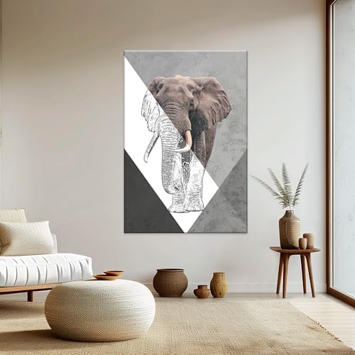 EGD Elephant Wall Art for Living Room Decor