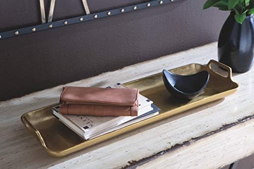 Signature Design by Ashley Gold Serving Tray with Handles