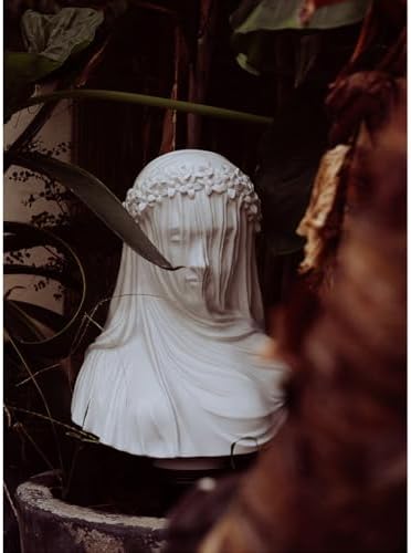 Veiled Lady Statue 14 Inch Handmade Resin Bust Sculpture