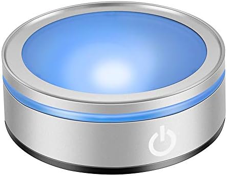 IFOLAINA LED Lighted Display Pedestal USB Battery Operated Flat Top