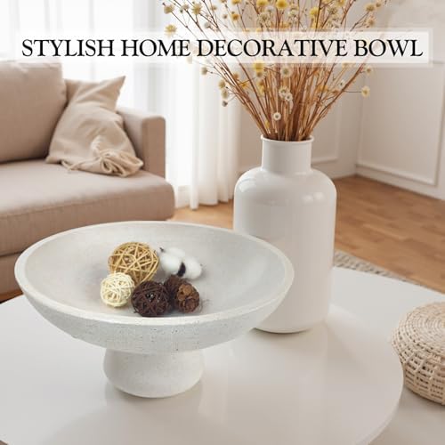 Elegant Off-White Travertine Fruit Bowl 118 Inch
