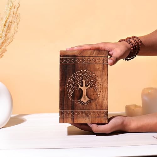 Hashcart Wooden Cremation Urn for Human Ashes 250 Lbs