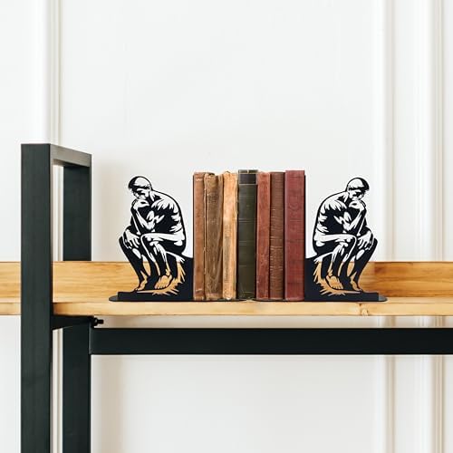 The Thinker Metal Bookends Sculptural Set