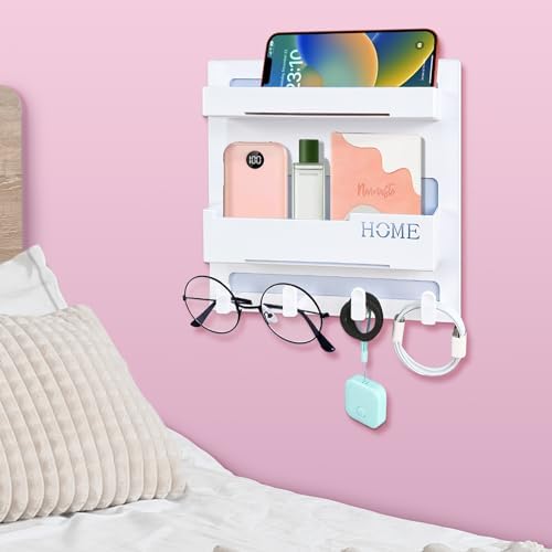Floating Shelf Organizer for Bedroom Storage and Room Decor
