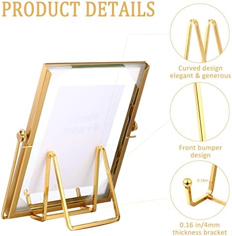 Kenning 12-Piece Gold Plate Holder Easel Display Stand