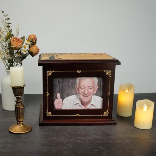 Tree of Life Wooden Cremation Urn for Ashes