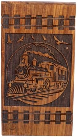 Vintage Train Steam Whistle Wooden Urn for Ashes