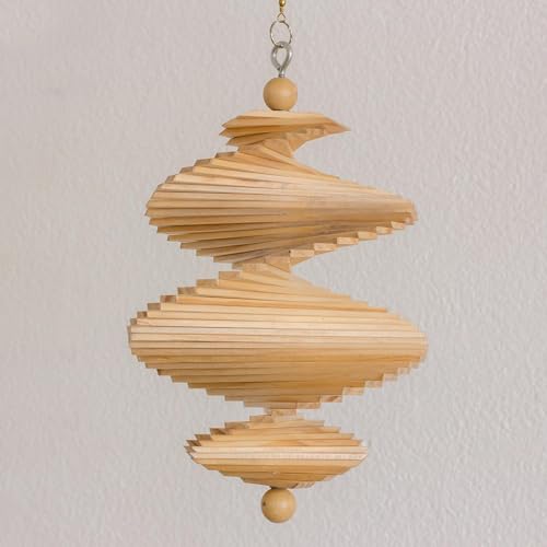 Novica Artisan Handcarved Wood Mobile Brown Guatemala Decor