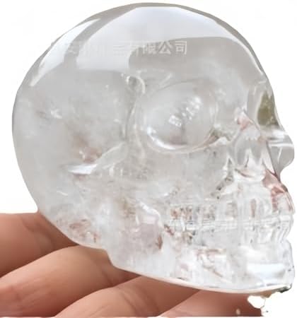 Natural Quartz Crystal Skull Head Sculpture Decor