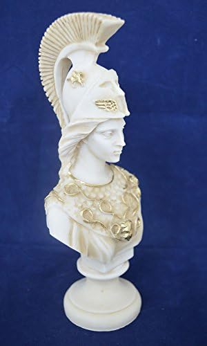 Athena Pallas Marble Sculpture Bust Greek Goddess