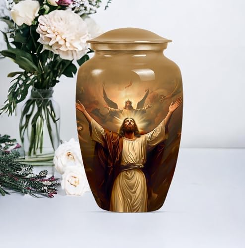 Jesus Cross Urn 10 Inch Large Cremation Urn for Adults