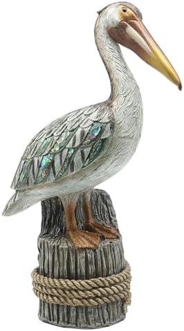 Lukitas Standing Pelican Statue 14 Inch Resin Decor