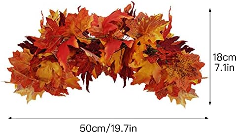 20 Inch Maple Leaf Swag Wreath for Front Door and Wall Decor