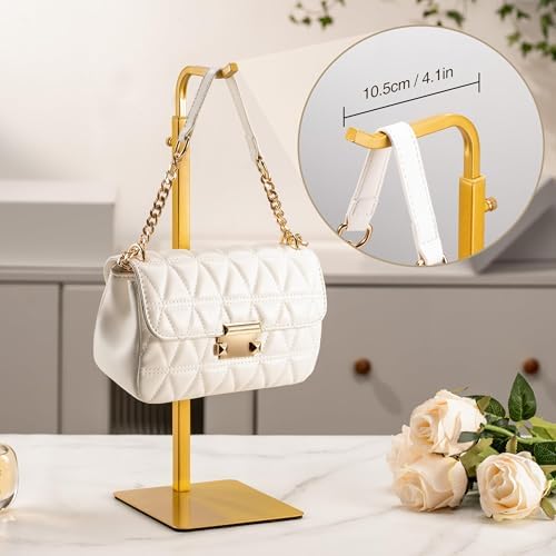 2 Pack Purse Holder Display Stand Gold Hanger for Bags Wreaths Headphones