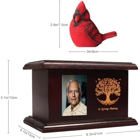 Contid Personalized Wooden Urn with Photo Frame