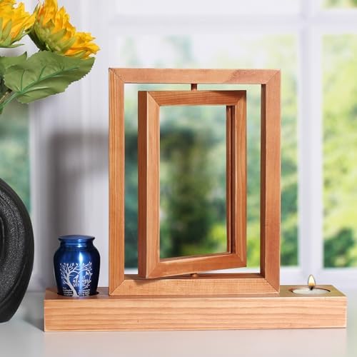 Picture Frame Mini Urn Ashes Memorial with Photo Display Keepsake Urn for Loss of Loved One