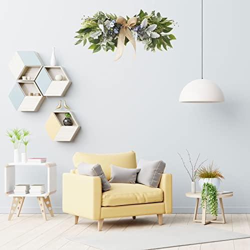 Artificial Eucalyptus Swag with Daisy Flowers 256in Decor