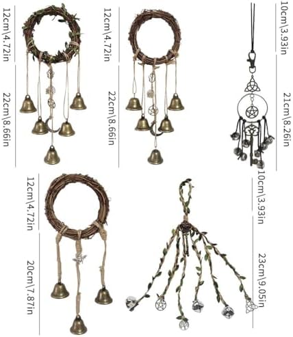 Witch Bell Hanging Decor for Door Knob Protection