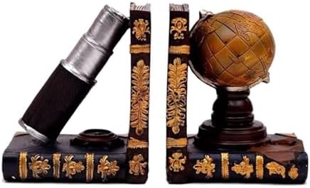 Yofab Vintage Globe Telescope Bookends