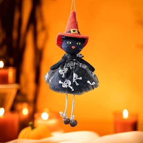 Halloween Decorative Dolls with Bells and Witch Theme