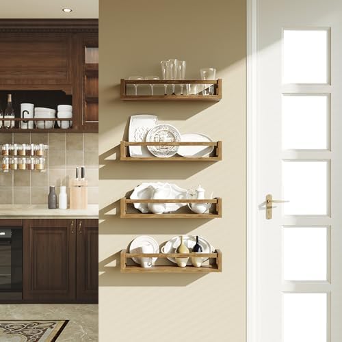 TidyCorner Thick Floating Shelves Walnut Brown