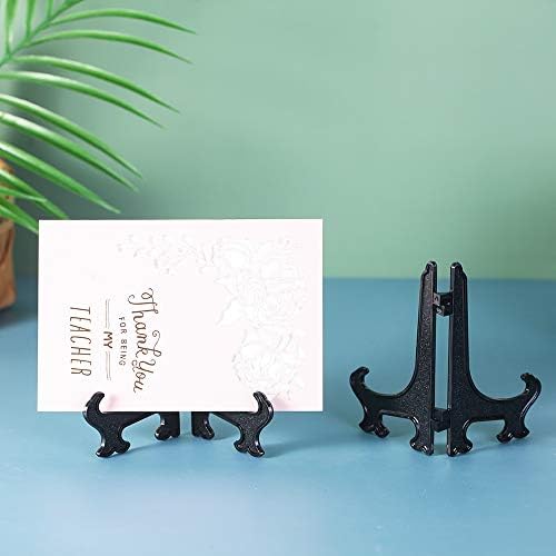 Artliving 5 Inch Black 12pcs Set Plastic Easels Display Stands 1
