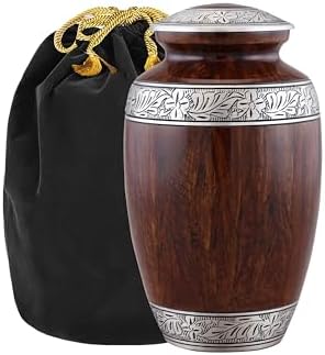 Cremation Urn for Human Ashes Large Adult Memorial Urn Brown