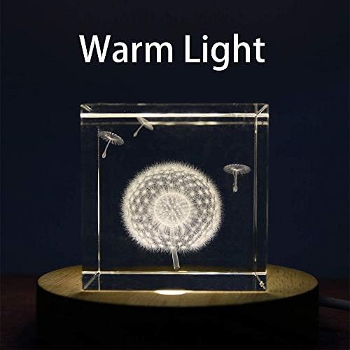 4 LED Wood Display Base for Crystals and Glass Art