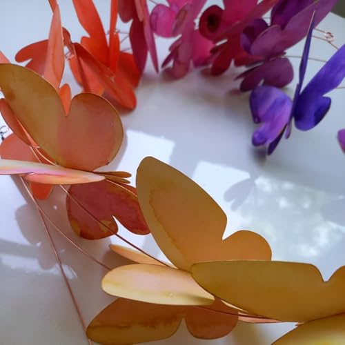 Flower Colors Butterfly Mobile Wall Decor