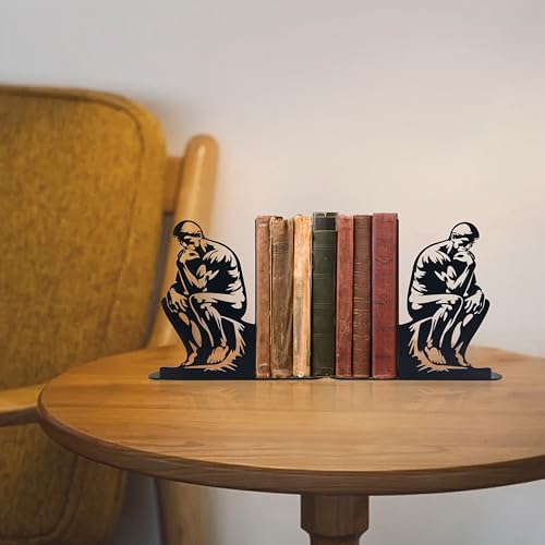 The Thinker Metal Bookends Sculptural Set