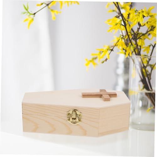 Coffin Shaped Wood Trinket Holder Organizer